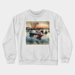 I promise this is my last watercolor of a Lobster Boat Crewneck Sweatshirt